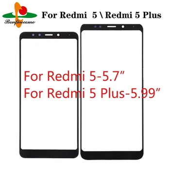 10 шт. \ лот Передняя панель для Xiaomi Redmi 5 Redmi5 Сенсорный экран Переднее стекло Объектив Наружное стекло Замена деталей