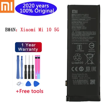 100% Подлинная Замена Оригинального Телефона xiaomi 4780mAh Аккумулятор BM4N Для Xiaomi Mi 10 5G Mi10 bateria Батареи + Подарочные Инструменты
