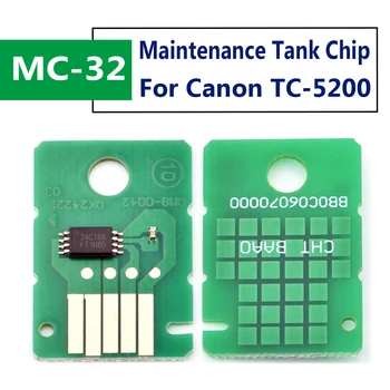 10ШТ Микросхема Коробки технического обслуживания MC-32 Для Canon Image PROGRAF TC-5200 TC-5200M TC-20 TC52 MC32 Микросхема резервуара для отработанных чернил