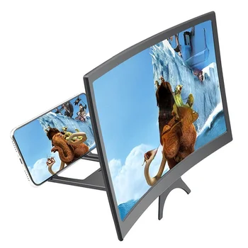 12/14-дюймовый 3D-проектор экрана мобильного телефона, HD-Расширитель, Увеличивающий Изогнутый экран, Лупа, Усилитель для Видео мобильного телефона