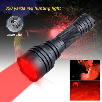C8s 500 Ярдов Зеленый Красный фонарик для ночной охоты на хищника на открытом воздухе для койота, свиньи, шалуна + 18650 + зарядное устройство