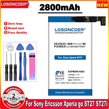 LOSONCOER 2800 мАч AGPB009-A003 Для Sony Ericsson Xperia Go ST27A ST27 ST27i Аккумулятор мобильного телефона