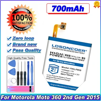 LOSONCOER 700 мАч Смарт-Часы Батарея Для Motorola Moto 360 2-го поколения 2015 42 мм FW3S SNN5971A 360 S/FW3L SNN5962A 2-го поколения 46 мм
