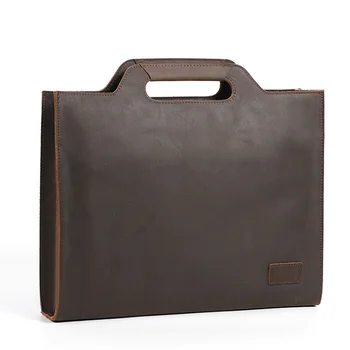 Newsbirds Черный портфель из толстой кожи для мужчин, Мужская деловая сумка для документов, сумка формата А4, Тонкий портфель, мужская сумка-мессенджер