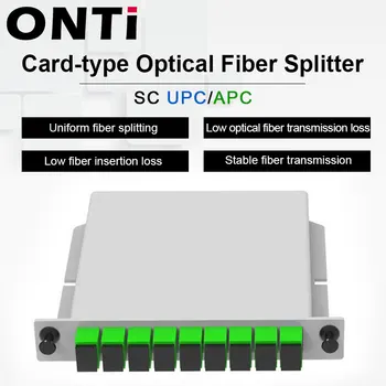 ONTi 10шт SC APC/UPC PLC 1X8 Splitter Волоконно-Оптическая коробка FTTH PLC Splitter Box с Оптическим Разветвителем Планарного волноводного типа 1X8