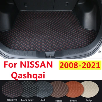 SJ Custom Fit Для NISSAN Qashqai 2008-09-10-2021 Водонепроницаемый Коврик Для Багажника Автомобиля AUTO Tail Boot Tray Liner Грузовой Ковер Pad Protector