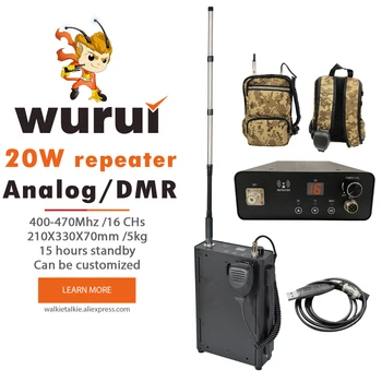 Wurui B2 ретранслятор DMR рюкзак 20 Вт цифровая мобильная ретрансляционная станция walkie talkie двухстороннее радио радиолюбители ham UHF профессиональный портативный