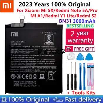 Xiao Mi Оригинальный Аккумулятор для телефона BN31 Для Xiaomi Mi 5X Mi5X Redmi Note 5A/Pro Mi A1 Redmi Y1 Lite S2 3000 мАч Батареи + Инструменты