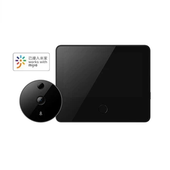 Xiaobai Смарт-Камера Дверной Звонок Кошачий Глаз Инфракрасный Детектор Лица Ночного Видения AI Обнаружение человека ЖК-дисплей Работает с Mi App xiami