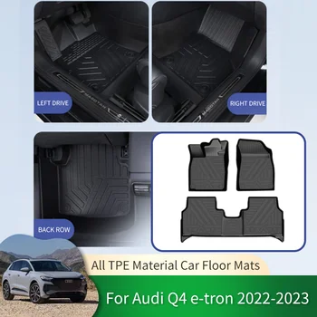 Автомобильные Водонепроницаемые Нескользящие Коврики TPE с Полным Объемным Защитным Вкладышем, Накладки для Ног, Ковер для Audi Q4 e-tron 2021 2022 2023 2024
