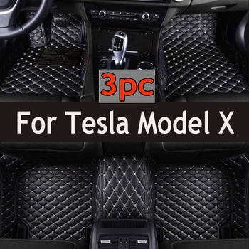 Автомобильные Коврики Напольные Для Tesla Model X 2016 ~ 2022 6-Местный Набор Анти-грязных Ковриков Для Tesla Model X Accessoires 2022 Автомобильные Аксессуары