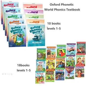 Английская книжка с картинками, полный набор из 18 оригинальных оксфордских 1-5 классов, естественная орфография, веселая книжка с картинками для чтения Oxford Phonics Word
