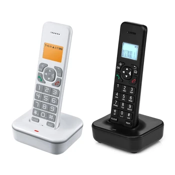 Беспроводной телефон с многоязычным дисплеем вызывающего абонента Громкая связь с подсветкой Телефон Громкой связи для домашнего Офиса Рабочего стола D1102B
