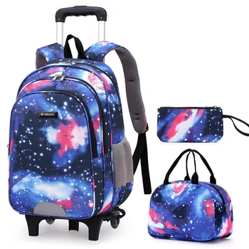 детский школьный рюкзак на колесиках для мальчиков, детские школьные сумки-тележки для девочек, школьный рюкзак на колесиках, сумка для подростков