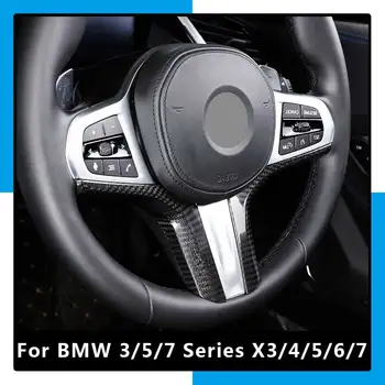 Для BMW 3 5 7 Серии G20 G28 X3 X4 X5 M Спортивные Чехлы На Руль Автомобиля Из Настоящего Углеродного Волокна, Наклейки, Отделка, Аксессуары Для Укладки Автомобилей