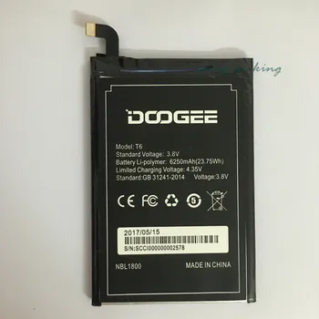 Для DOOGEE T6 Аккумулятор Высокого качества Большой емкости 6250 мАч Bateria Для DOOGEE T6 Pro