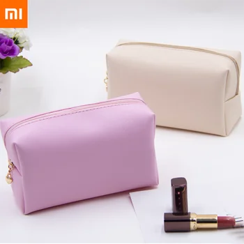 Дорожная косметичка Xiaomi из искусственной кожи, косметичка для макияжа, косметичка для путешествий, органайзер для туалетных принадлежностей, сумочка для хранения для девочек