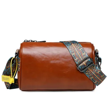 Женская сумка в стиле Бостон, Женская сумка в стиле ретро, Универсальный Широкий плечевой ремень, Большая вместительная сумка-мессенджер, Модная Простая