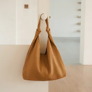 Женская сумка, кожаная сумка-тоут, модная и универсальная сумка подмышками, женская сумка из мягкой кожи большой емкости для женщин
