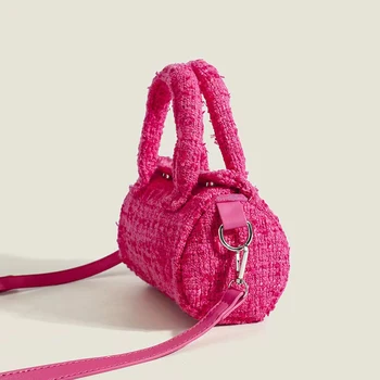 Женские сумки в стиле Баби, Модные Розовые Сумки-тоут В стиле Y2K, сумка через плечо Из Твидовой Ткани, Сумки Через Плечо Для Женщин 2023, Модные Подарки