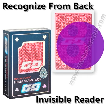 Игральные карты с УФ-маркировкой для невидимого инфракрасного считывателя, Корейская пластиковая колода GG, размер моста, колода для магического шоу