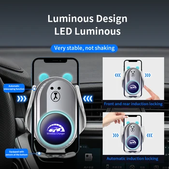 Интеллектуальное Сенсорное Автомобильное беспроводное зарядное устройство Для крепления на вентиляционное отверстие в автомобиле для iPhone 14 13 12 X Pro Max Samsung Huawei Быстрая Зарядка