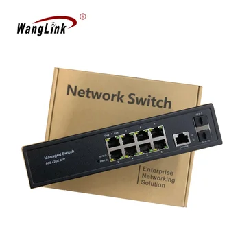 Коммутатор Wanglink 1.25G с веб-управлением, 8 портов Ethernet + 2 оптоволоконных сетевых коммутатора SFP