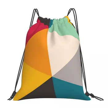 Красочные геометрические треугольники (2012), Сумки на шнурке, Модные Портативные Рюкзаки, Сумки для мелочей на шнурке