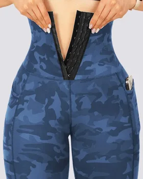 Леггинсы с накладными карманами для европейских и американских женщин, спортивные брюки для йоги, Теплые женские повседневные брюки с градиентом