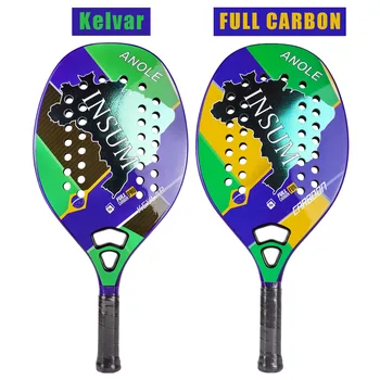 Легкая падель Raquete для пляжного тенниса из кевлара и углеродного волокна Anole с чехлом для мужской и женской теннисной ракетки