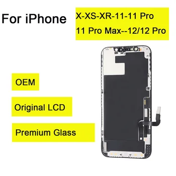 Лучший OEM Для iPhone X XR XS 11 Замена ЖК-экрана дисплея На 3D Touch Digitizer В Сборе 3D Touch XS Max 12 Pro OLED
