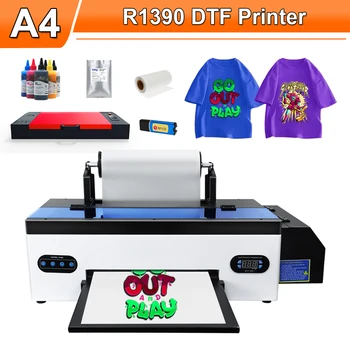 Машина для печати футболок A3 DTF A3 R1390 Непосредственно на пленку Impresora A3 DTF Принтер для печати одежды на футболках DTF A3