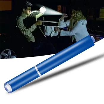 Мини-фонарик, ручка для самообороны, медицинский фонарик, жесткие светодиодные лампы, батарея AAA, Стробоскоп, Кемпинг Q5, Водонепроницаемый, однорежимный, 5 Вт