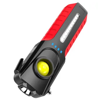 Многофункциональный перезаряжаемый светодиодный аварийный фонарик, наружный магнитный автомобильный рабочий фонарь, молоток безопасности, резак для ремней безопасности, фонарь