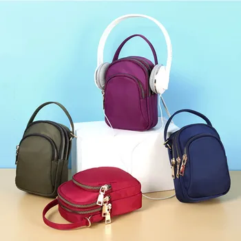 Модная женская сумка через плечо, нейлоновая водонепроницаемая сумка для телефона, кошелек, Мини-многофункциональная сумка на плечо, дизайнерские женские сумки
