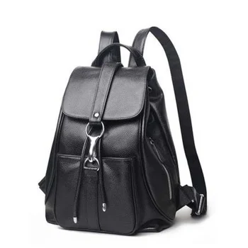 Модный женский рюкзак из натуральной кожи, повседневный дорожный Маленький рюкзак, трендовые женские школьные сумки для девочек, противоугонный рюкзак