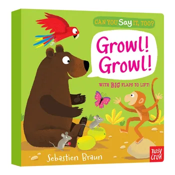 Можешь ли ты сказать это слишком громко Growl Growl, Детские книжки для детей от 1 до 2 лет, английская книжка с картинками, 9780763673963