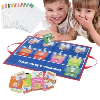 Набор карточек для упорядочивания, Карточная игра для детей, Построение предложений Для детей, Помощник по сообществу, Карманная схема для упорядочивания