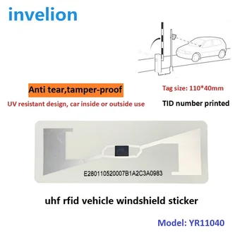 Напечатанная TID устойчивая к ультрафиолетовому излучению конструкция UHF Наклейка на Лобовое стекло автомобиля Против разрыва Пассивной Клейкой RFID-метки для парковки автомобилей