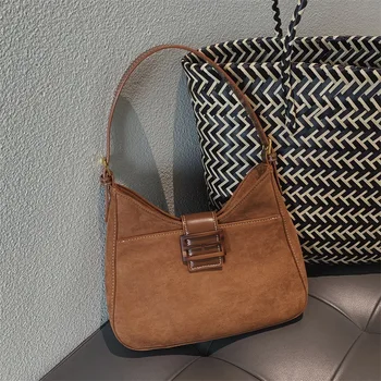 Оригинальная Дизайнерская абсолютно новая Винтажная замшевая сумка подмышками, сумка через плечо, сумки через плечо для женщин, Bolsa Feminina, горячая распродажа