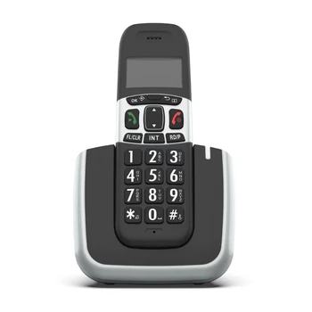 Перезаряжаемый беспроводной телефон с функцией CallerID / ожидания вызова и низким уровнем излучения, идеально подходящий для конференц-звонков на работе или дома