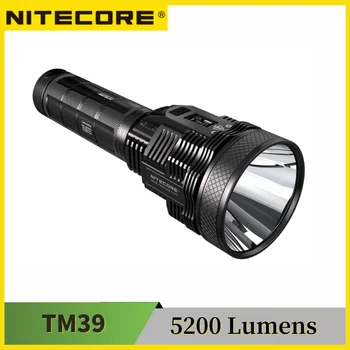 Перезаряжаемый фонарик NITECORE TM39, Прожектор мощностью 5200 люмен С OLED-дисплеем в режиме реального времени, Высокоэффективный светодиодный светильник Trcoh