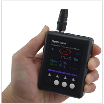 Портативный частотомер SF-401Plus 27 МГц-3 ГГц SURECOM с декодером CTCSS/DCS (тестируемый аналоговый и DMR цифровой радиосигнал)