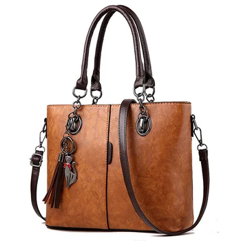 Роскошные сумки, женские сумки, дизайнерские однотонные кожаные сумки через плечо с кисточками, сумки через плечо для женщин, женская сумка-мессенджер