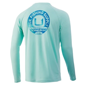 Рубашки для рыбалки HUK, Топы с защитой от ультрафиолета, Мужские Летние Влагоотводящие джерси, Одежда для рыбалки Camisa De Pesca