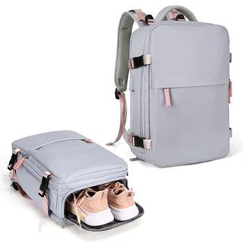 Рюкзак для путешествий в самолете, Многофункциональные женские Легкие Воздушные Рюкзаки Для женщин, Водонепроницаемая функциональная сумка с карманом для обуви