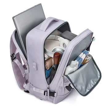 Рюкзак для путешествий, женский Водонепроницаемый Многофункциональный 15,6-дюймовый ноутбук, деловые Повседневные Женские легкие рюкзаки с сумкой для обуви