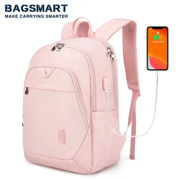 Рюкзаки для женщин, школьная сумка для колледжа, 17,5 ’/15,6 ’, рюкзак для ноутбука, рюкзак для ноутбука с USB-портом для зарядки