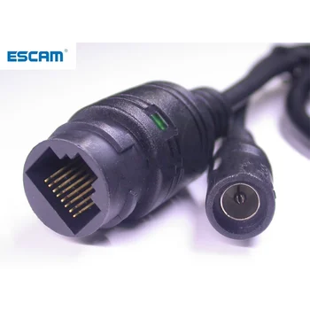 Сетевой кабель ESCAM для модуля платы IP-камеры видеонаблюдения (RJ45/DC) стандартного типа без 4/5/7/8 проводов, 1x индикатор состояния