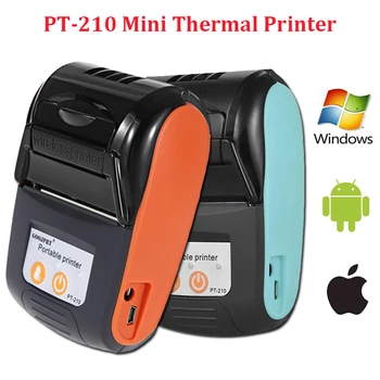 Термопринтер Bluetooth 58 мм мини-POS-принтер PT210, Портативный беспроводной Принтер для получения счетов, POS-система, Магазины, Рестораны
